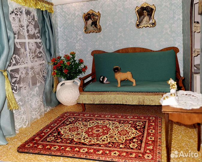 Кукольный домик для барби с мебелью и освещение