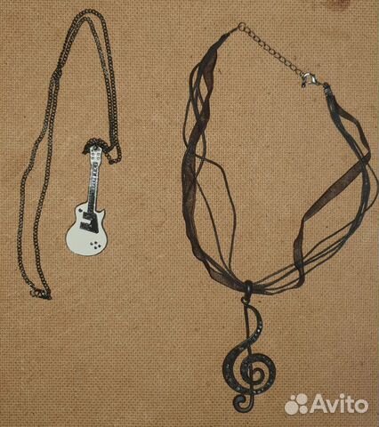 Подвески музыкальные : гитара, скрипичный ключ
