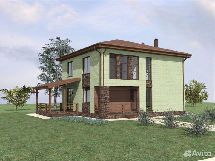 Домокомплект 158,4 кв.м из теплоэффективных блоков