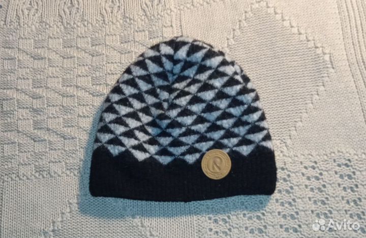 Reima женская шапка шерсть 100 черная белая