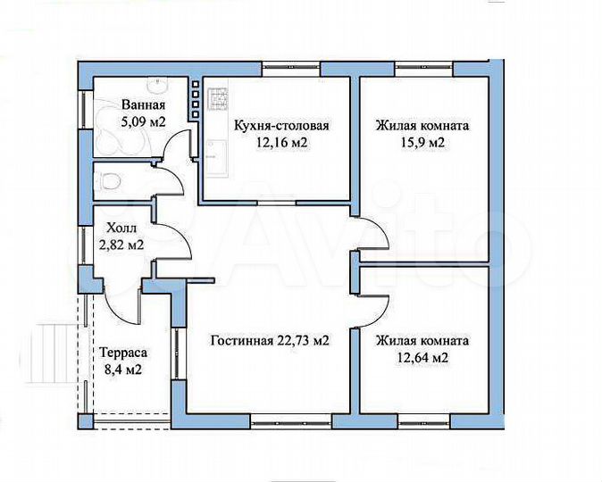 Дом 85 м² на участке 10 сот.