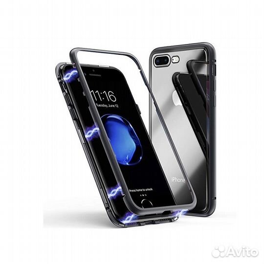 Магнитный чехол на iPhone 7 / 8 plus