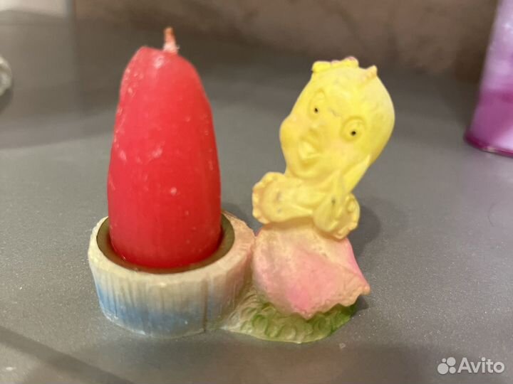 Свечи восковые фигурные 5 шт (пакетом)