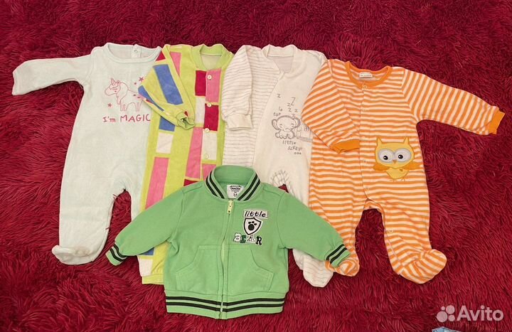 Большой пакет вещей на мальчика 68р