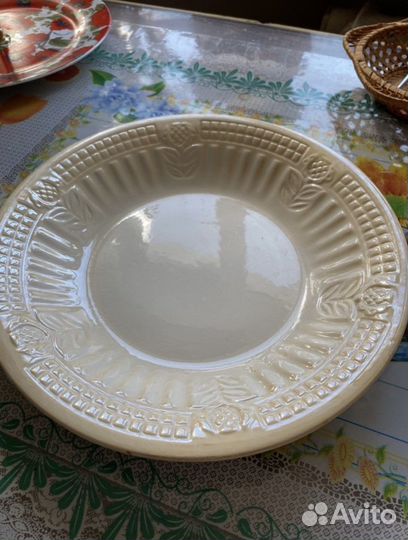 Тарелки для торта, поднос, чайник, горшочки