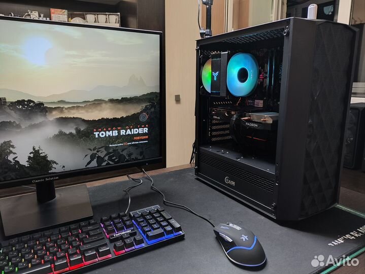 Игровой комп Ryzen5 2600+ AsRock RX6600 Challendge
