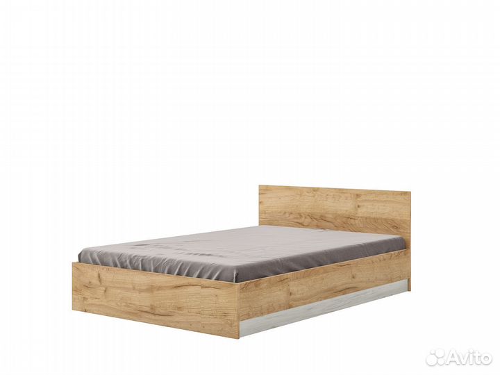 Кровать Марчел 1,6 крафт дуб золотой/белый