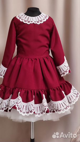 Платье школьное с фартуком 134 140