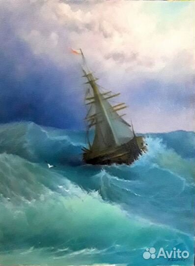 Картина маслом морской пейзаж