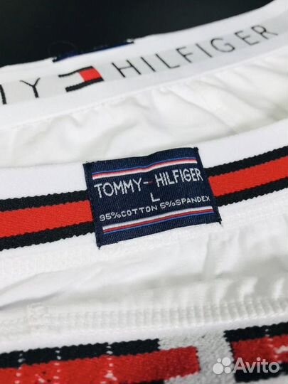 Трусы мужские tommy hilfiger белые хлопок арт.987