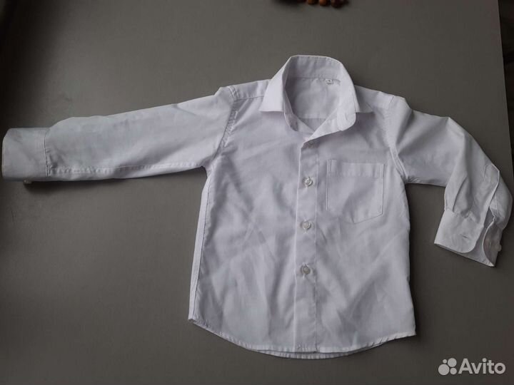 Рубашка белая для мальчика 92- 98 см, 3 года