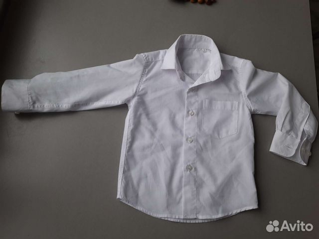 Рубашка белая для мальчика 92- 98 см, 3 года