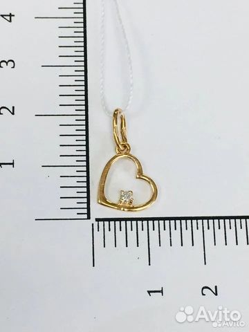 Подвеска с синтетическим камнем Золото