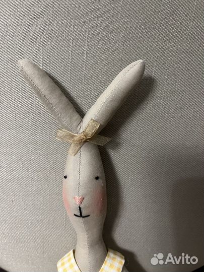 Интерьерная текстильная кукла тильда Кролик