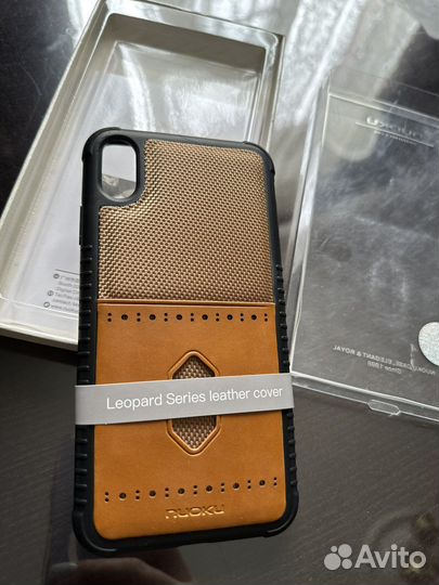 Чехол на iPhone XS max кожаный
