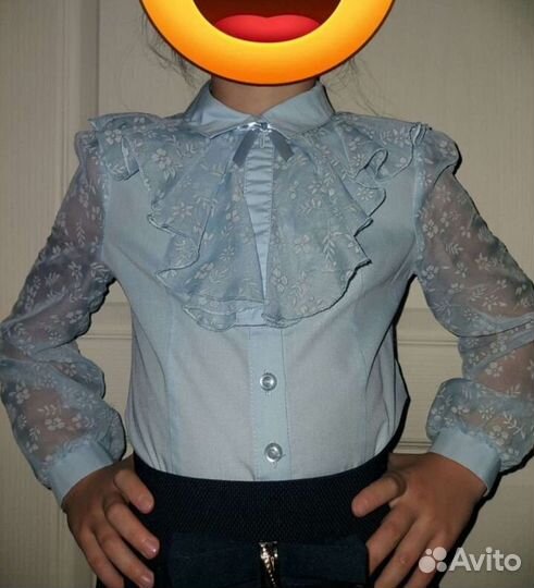 Блузка школьная на рост 128