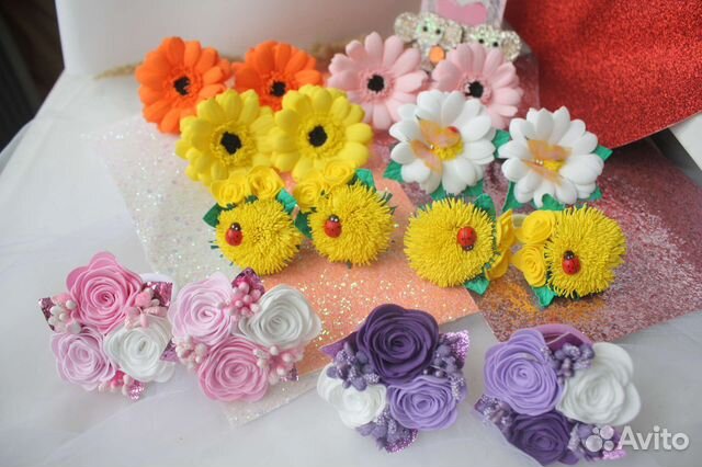 Бантики, заколочки ручной работы