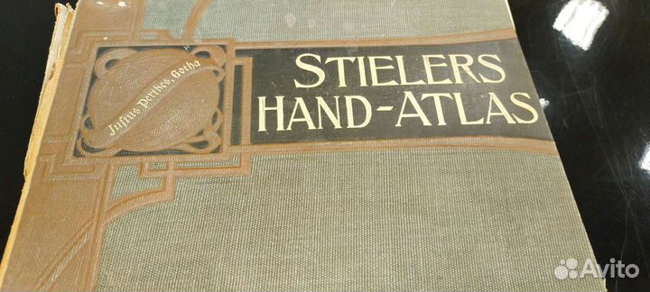 Атлас мира 1910 года кожаный переплет