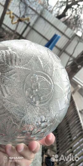 Ваза на ножке и блюда стекло СССР и салатники