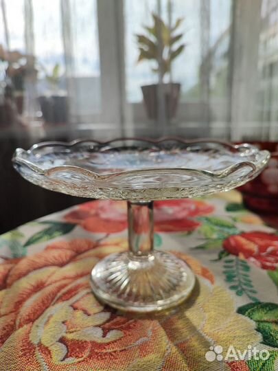 Ваза для фруктов на ножке СССР