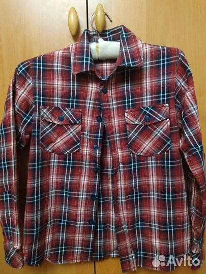 Фланелевая рубашка в клетку на мальчика acoola