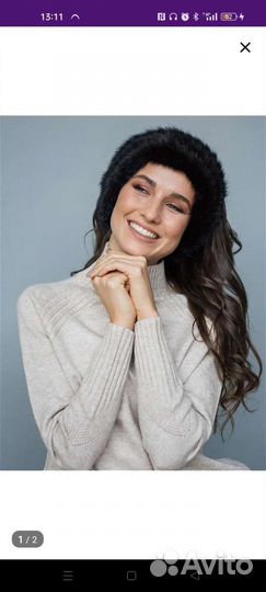 Норковая повязка на голову