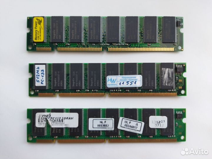 Оперативная память Sdram PC133 (3 шт*512Mb)
