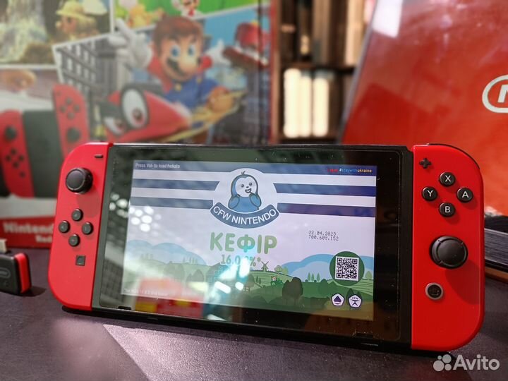 Nintendo Switch V1 Mario Edit +Dongle прошита Б/У