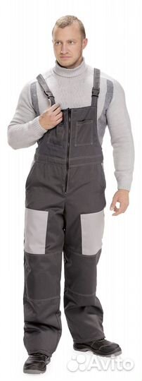 Мужской зимний рабочий полукомбинезон