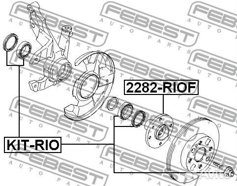 Подшипник роликовый передней полуоси ремкомплект