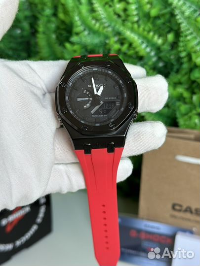 Часы casio g shock ga 2100 custom красные