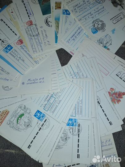 Почтовые конверты СССР прошедшие почту