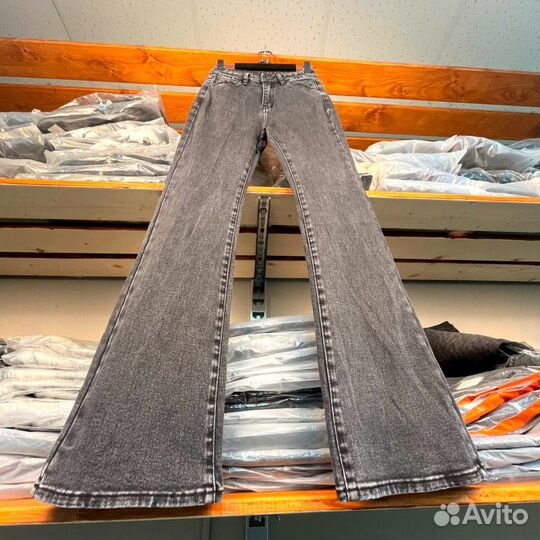 Джинсы клеш Rick Owens Steel Grey Expansion