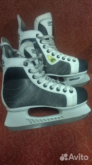 Коньки хоккейные Graf 105, 39 размер