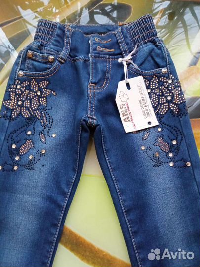 Джинсы новые зимние 3-4 года