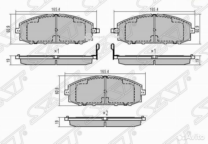 Колодки передние Nissan Patrol Y61 stay040NS092
