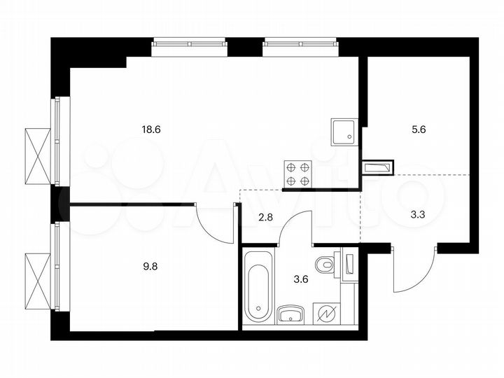 1-к. квартира, 43,7 м², 14/14 эт.