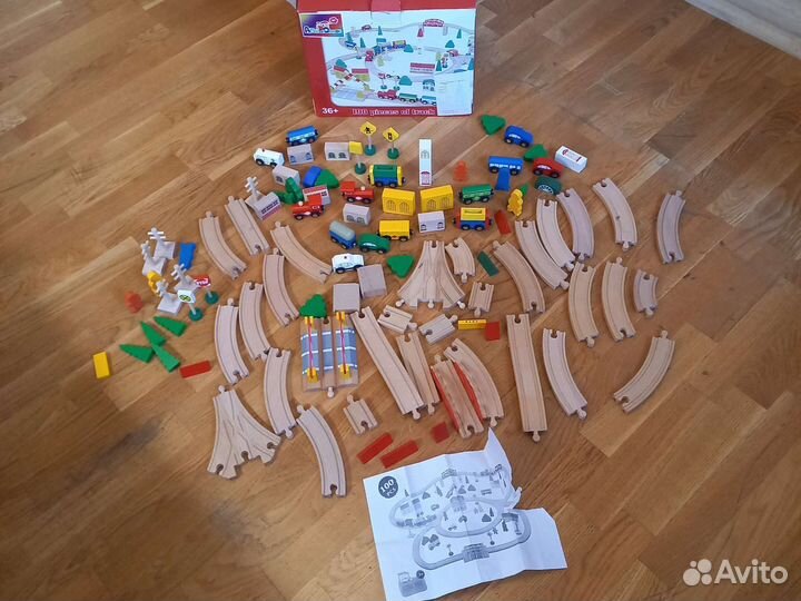 Деревянная железная дорога совместима с икеа/брио