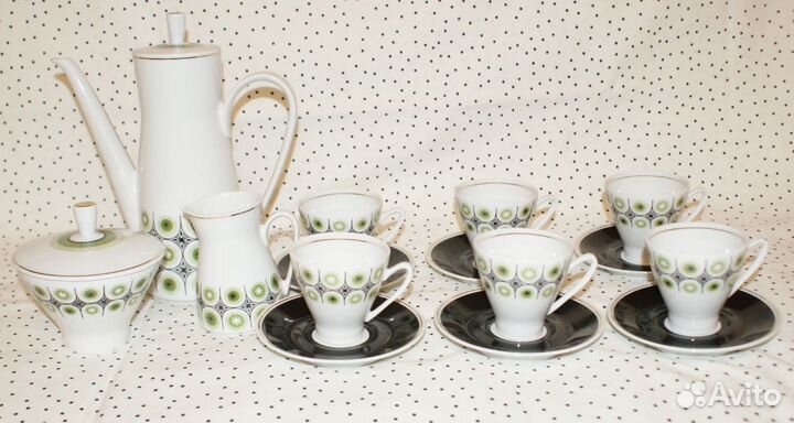 Сервиз кофейный 6 персон ГДР новый