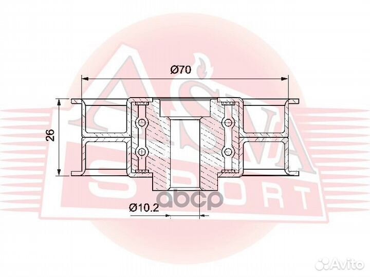 Ролик натяжной mtbp-017 asva