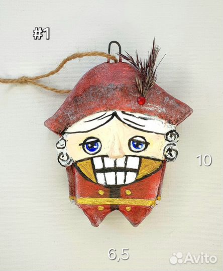 Елочные игрушки из папье-маше Щелкунчик