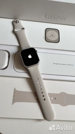 Apple watch series 8 41mm starlight s-m как новые