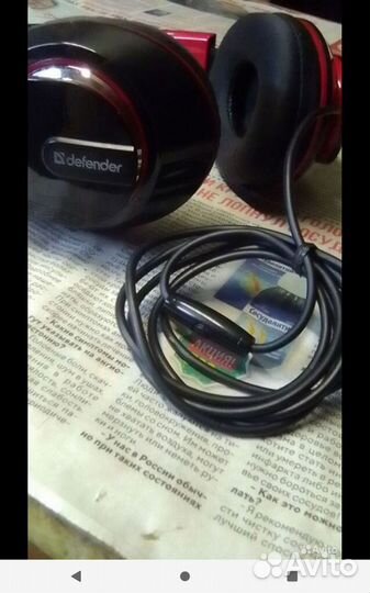 Наушники Defender с микрофоном