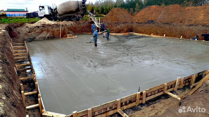 Строительство заливка фундамента под ключ