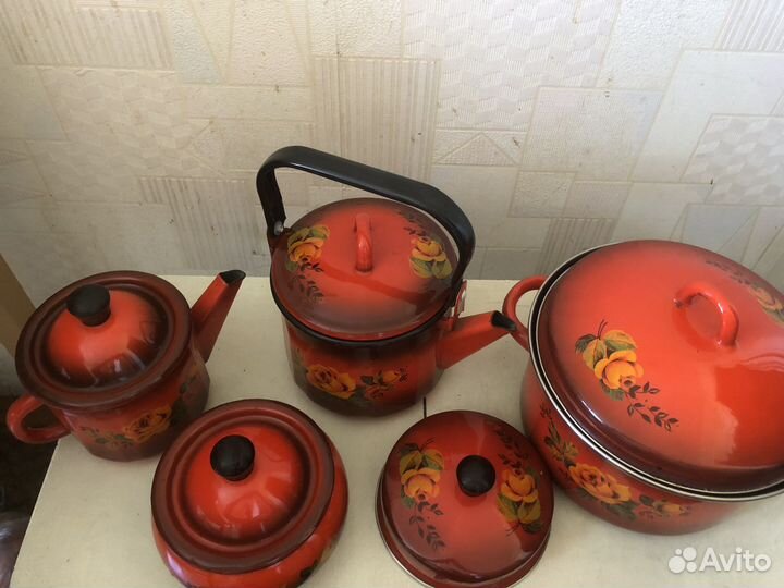 Набор посуды эмалированный новый СССР