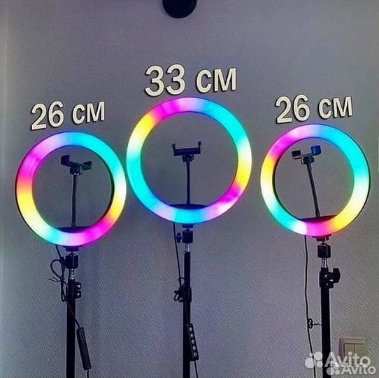 Кольцевая лампа + усиленный штатив 210 см гарантия