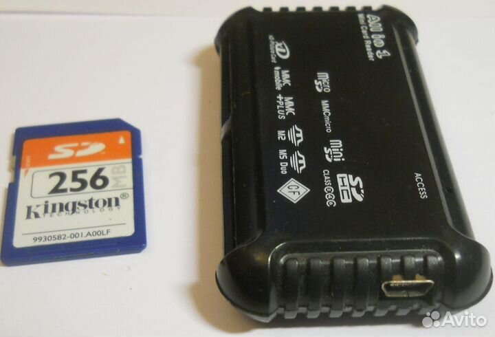 Картридер usb 6 видов флешек бу хор состоян+кабель