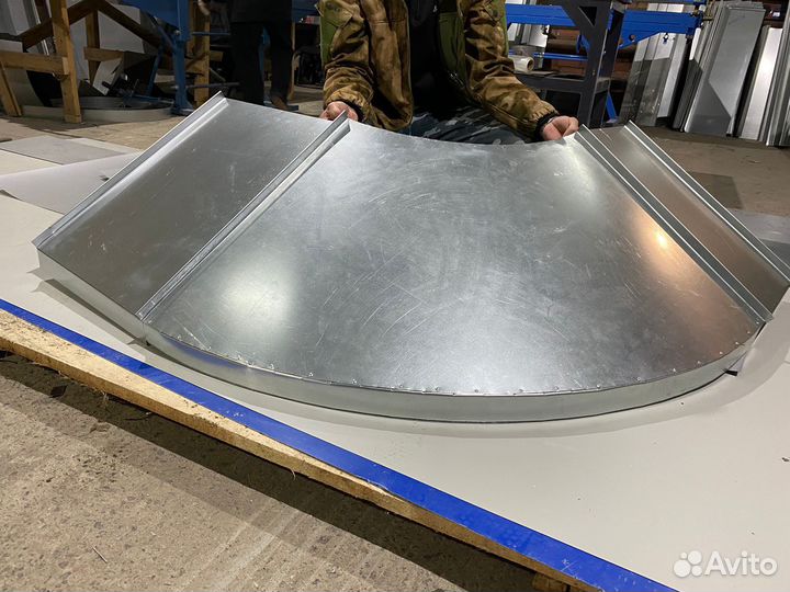 Гибка металла, фасонных элементов, колпаки