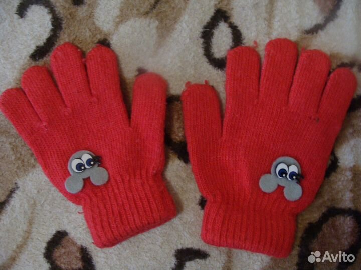 Шарф и перчатки для девочек