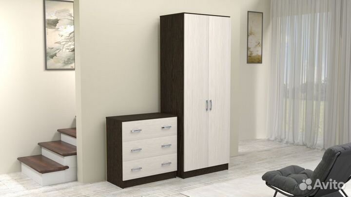 Шкаф Ронда венге/дуб + комод в наличии